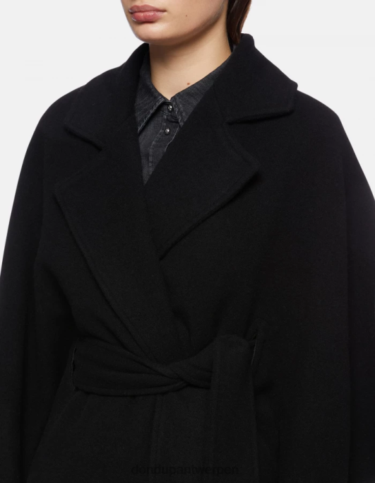 accessoires DONDUP wollen cape zwart vrouwen 4X00H469