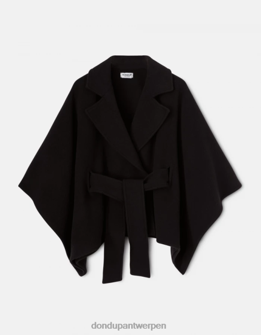 accessoires DONDUP wollen cape zwart vrouwen 4X00H469