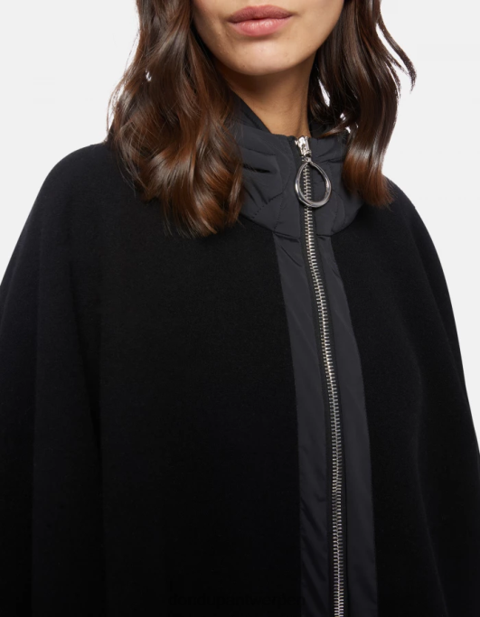 accessoires DONDUP wollen en nylon cape zwart vrouwen 4X00H471