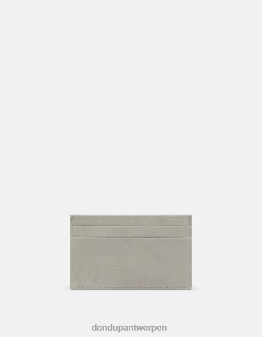accessoires DONDUP glanzende lederen kaarthouder lichtgrijs vrouwen 4X00H511