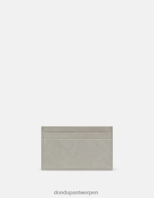 accessoires DONDUP glanzende lederen kaarthouder lichtgrijs vrouwen 4X00H511
