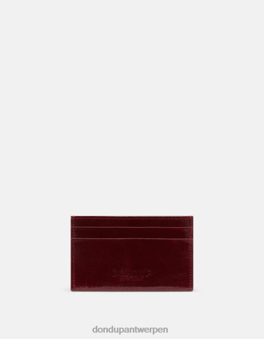 accessoires DONDUP glanzende lederen kaarthouder prugna vrouwen 4X00H509