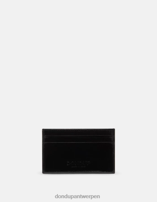 accessoires DONDUP glanzende lederen kaarthouder zwart vrouwen 4X00H507