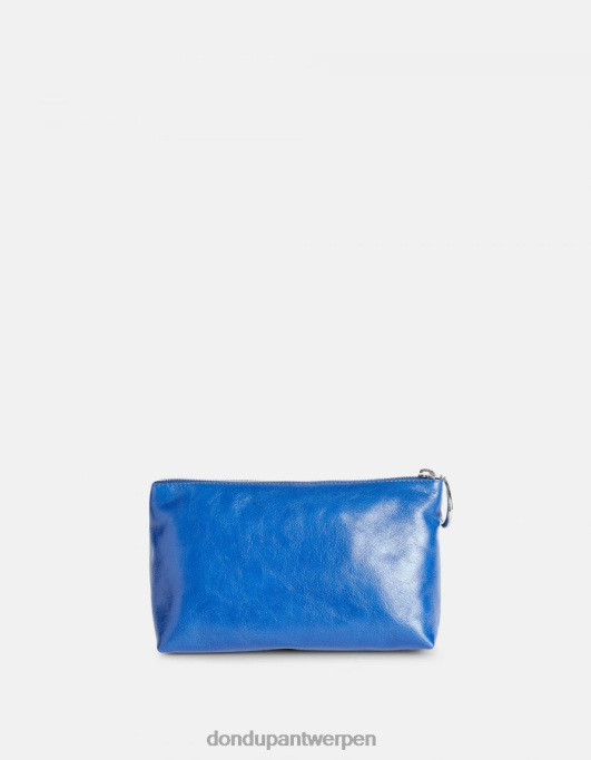 accessoires DONDUP glanzend leren beautycase turkoois vrouwen 4X00H498