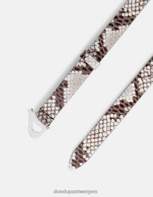 accessoires DONDUP Leren riem met pythonprint-effect natuurlijk vrouwen 4X00H482