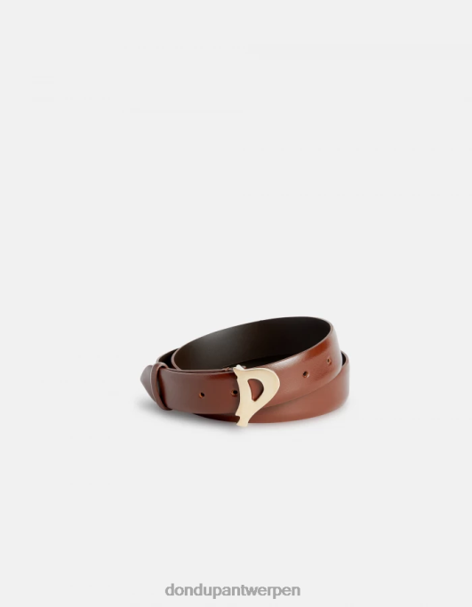 accessoires DONDUP kalfsleren riem bruin vrouwen 4X00H479