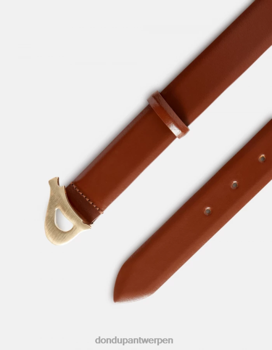 accessoires DONDUP kalfsleren riem bruin vrouwen 4X00H479