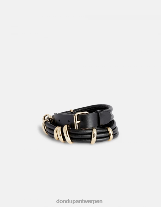 accessoires DONDUP kalfsleren riem zwart vrouwen 4X00H475