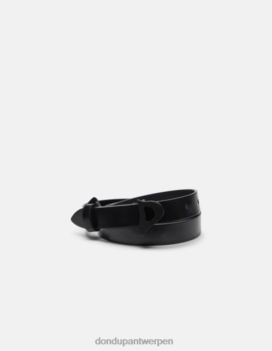 accessoires DONDUP kalfsleren riem zwart vrouwen 4X00H491