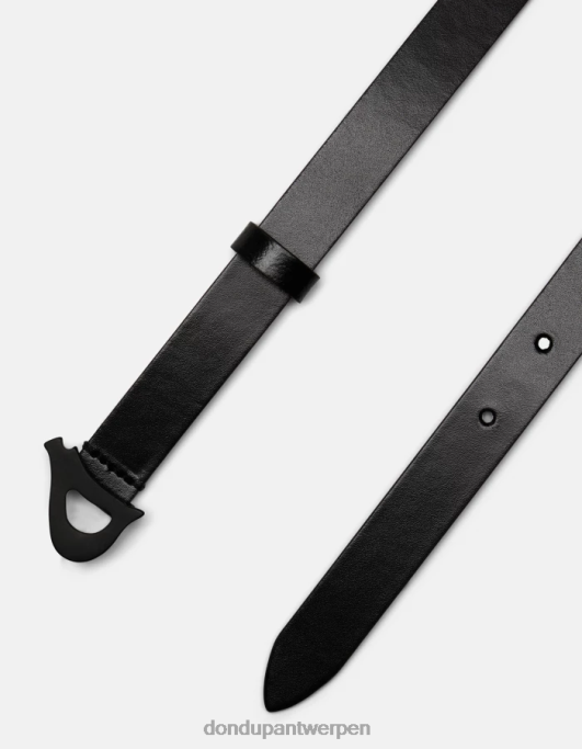 accessoires DONDUP kalfsleren riem zwart vrouwen 4X00H491