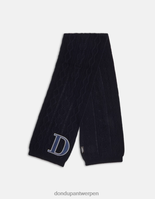 accessoires DONDUP wollen sjaal marineblauw vrouwen 4X00H520