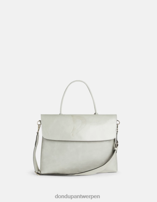 accessoires DONDUP glanzende leren tas lichtgrijs vrouwen 4X00H488