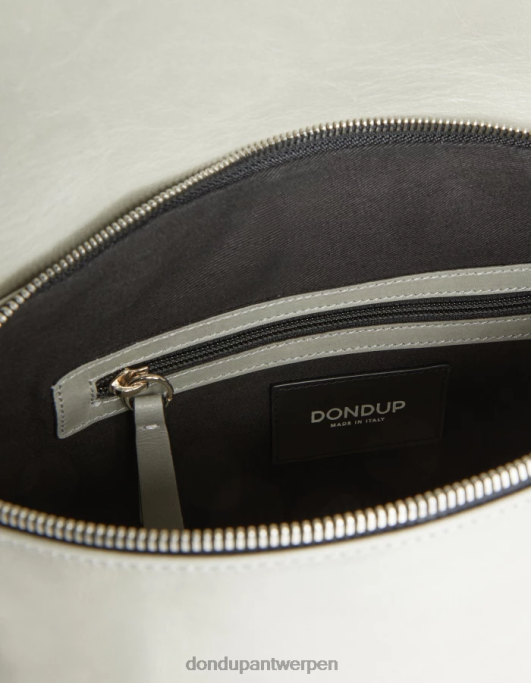 accessoires DONDUP glanzende leren tas lichtgrijs vrouwen 4X00H488