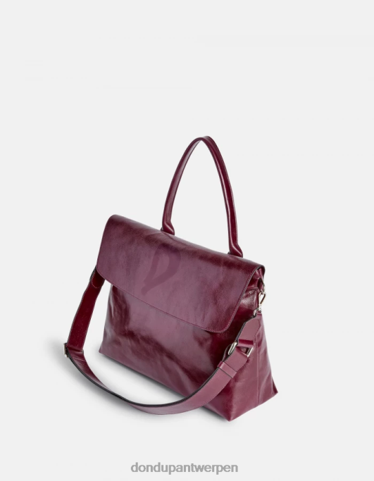 accessoires DONDUP glanzende leren tas prugna vrouwen 4X00H486