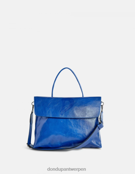 accessoires DONDUP glanzende leren tas turkoois vrouwen 4X00H487