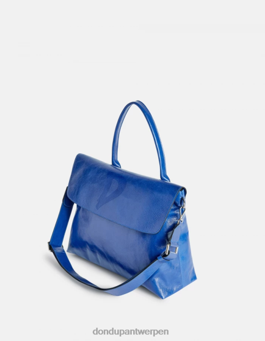 accessoires DONDUP glanzende leren tas turkoois vrouwen 4X00H487