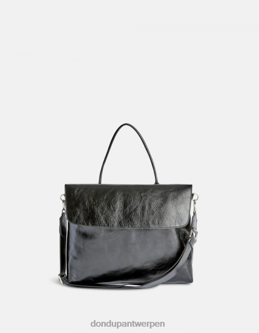 accessoires DONDUP glanzende leren tas zwart vrouwen 4X00H484