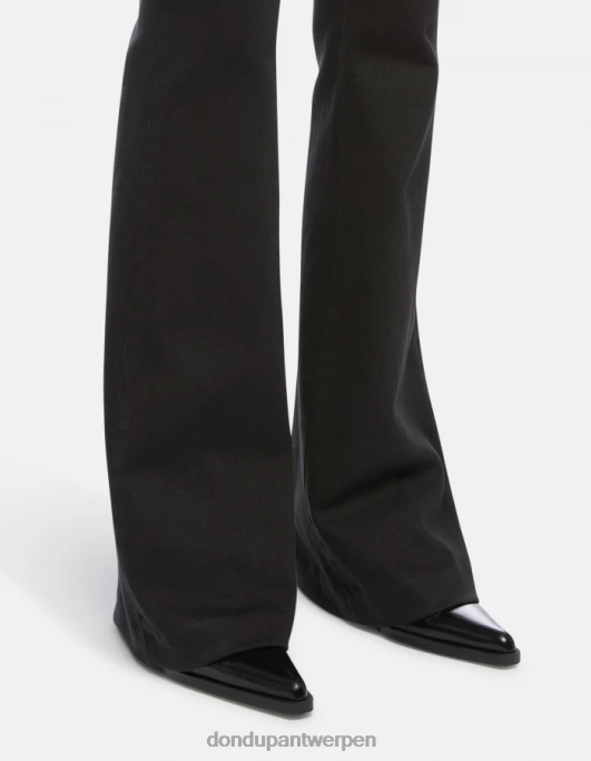 kleding DONDUP Lexi bootcut broek van stretch bull denim zwart vrouwen 4X00H216
