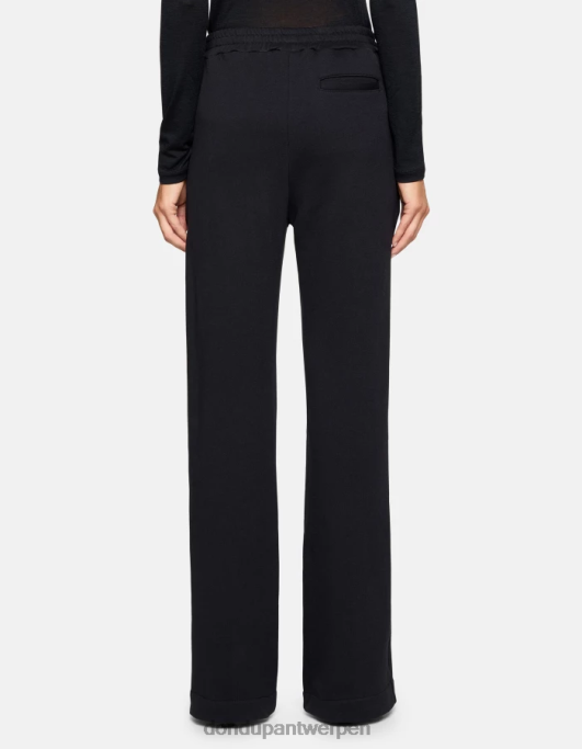 kleding DONDUP fleecebroek met wijde pijpen zwart vrouwen 4X00H186