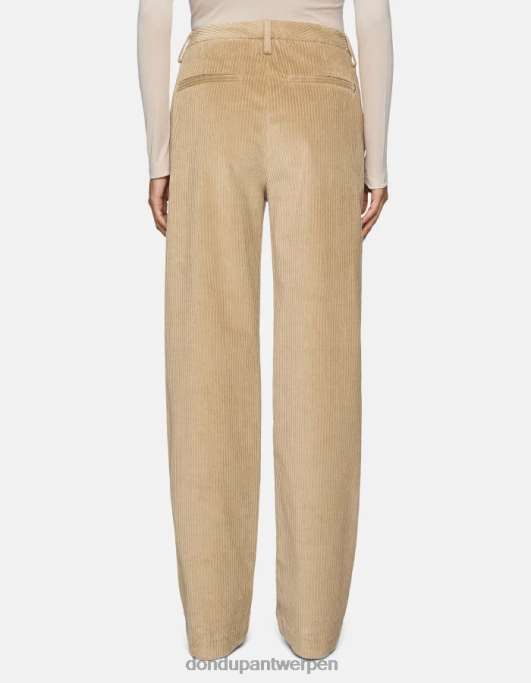 kleding DONDUP joan fluwelen broek met wijde pijpen lievito vrouwen 4X00H132