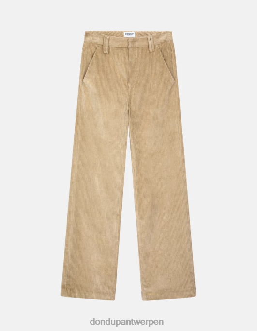 kleding DONDUP joan fluwelen broek met wijde pijpen lievito vrouwen 4X00H132