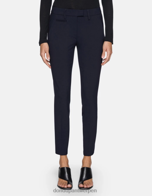 kleding DONDUP perfecte slim-fit broek van wol marineblauw vrouwen 4X00H183