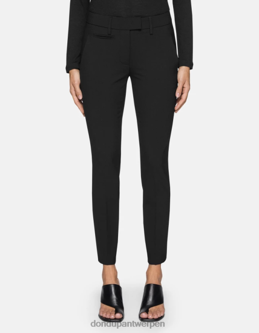 kleding DONDUP perfecte slim-fit broek van wol zwart vrouwen 4X00H185