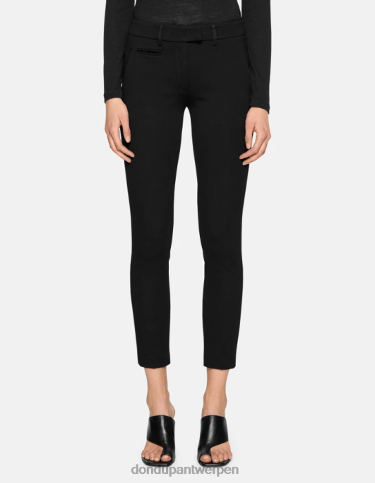 kleding DONDUP perfecte slim-fit jersey broek zwart vrouwen 4X00H125