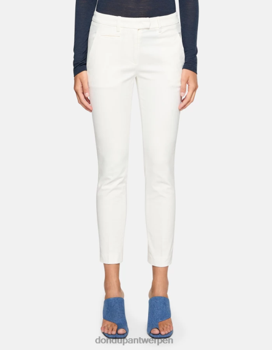 kleding DONDUP perfecte slim-fit katoenen broek albast vrouwen 4X00H176