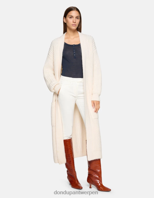 kleding DONDUP perfecte slim-fit katoenen broek albast vrouwen 4X00H176