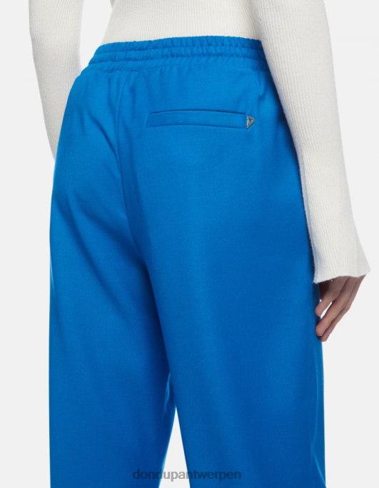 kleding DONDUP Marisol flanellen joggingbroek turkoois vrouwen 4X00H181