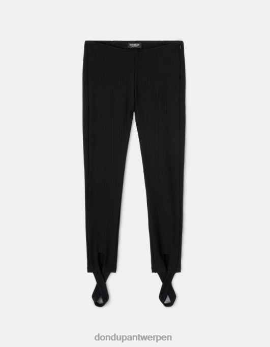 kleding DONDUP Amy jersey legging zwart vrouwen 4X00H144