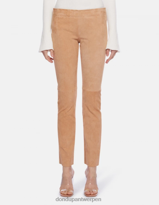 kleding DONDUP suède legging kaneel vrouwen 4X00H141