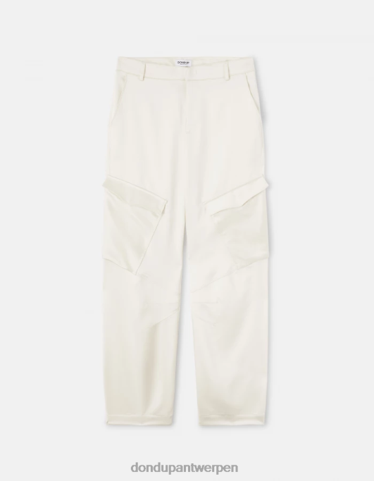 kleding DONDUP Camila losvallende satijnen broek ezel vrouwen 4X00H198