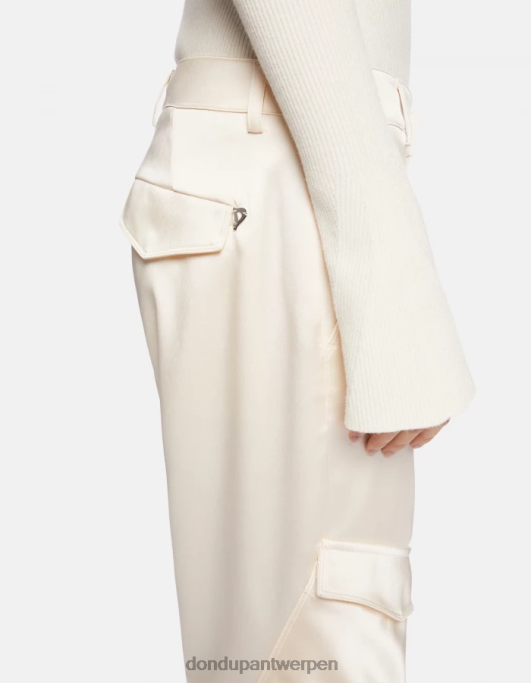 kleding DONDUP Camila losvallende satijnen broek ezel vrouwen 4X00H198