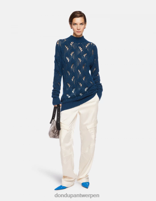 kleding DONDUP Camila losvallende satijnen broek ezel vrouwen 4X00H198