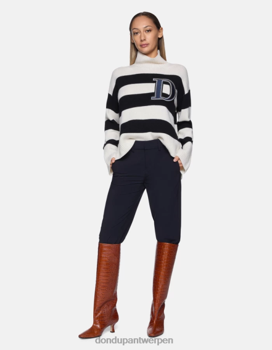 kleding DONDUP Meli losvallende 30-inch wollen broek marineblauw vrouwen 4X00H241