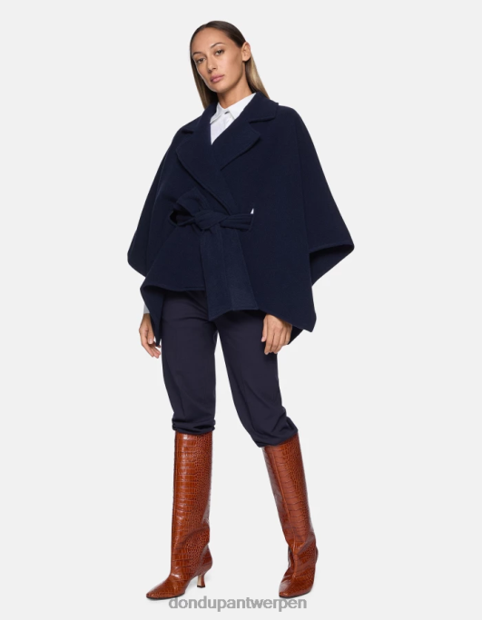 kleding DONDUP Meli losvallende cropped jersey broek donkerblauw vrouwen 4X00H220