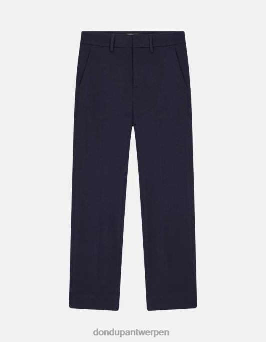 kleding DONDUP Meli losvallende cropped jersey broek donkerblauw vrouwen 4X00H220