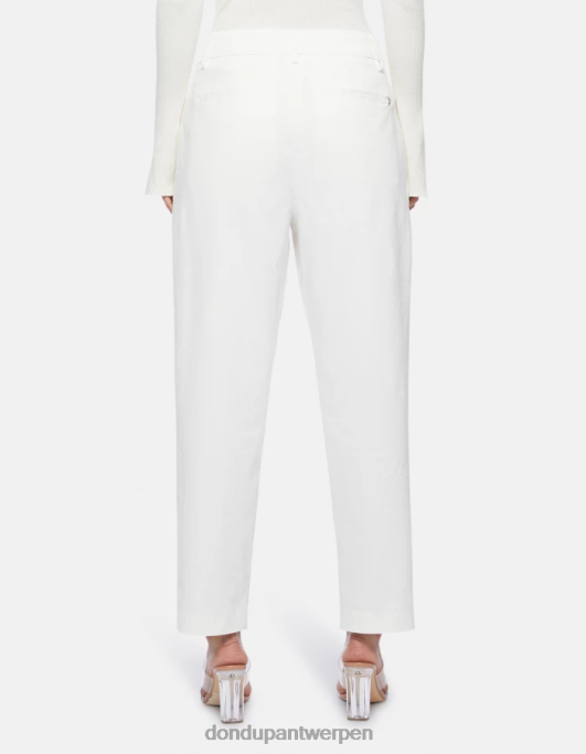 kleding DONDUP Sheryl losvallende katoenen broek albast vrouwen 4X00H238