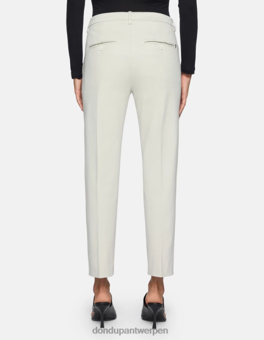 kleding DONDUP nima losvallende tricotine broek gesso vrouwen 4X00H231