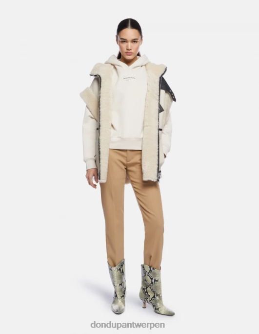 kleding DONDUP Kasya regular-fit broek van wolmix beige vrouwen 4X00H182