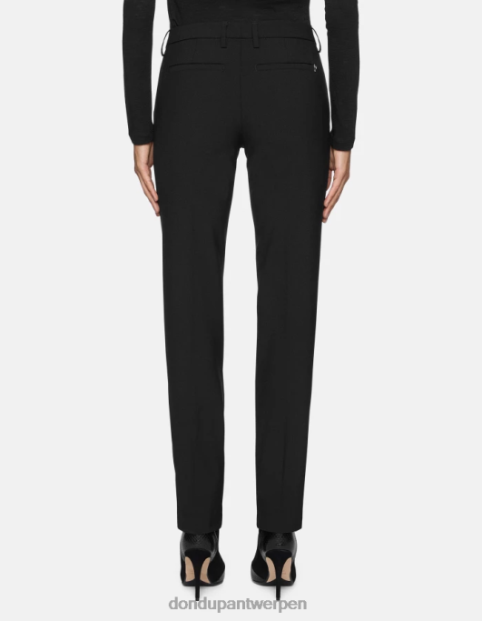 kleding DONDUP Kasya regular-fit wollen broek zwart vrouwen 4X00H143