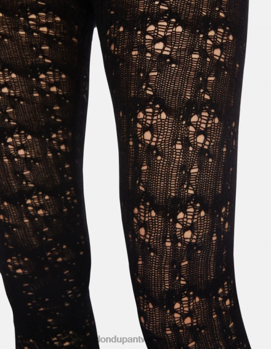 kleding DONDUP super skinny kanten broek zwart vrouwen 4X00H172