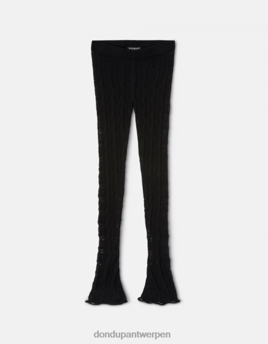 kleding DONDUP super skinny kanten broek zwart vrouwen 4X00H172