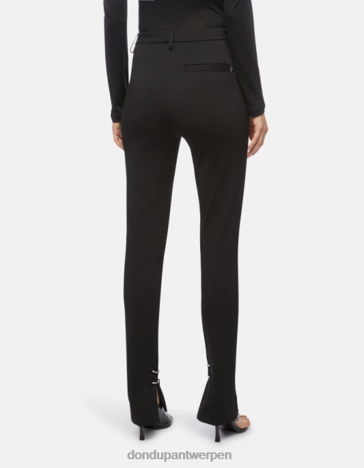 kleding DONDUP suzi super skinny jersey broek zwart vrouwen 4X00H124