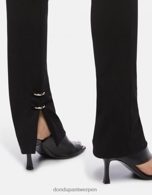 kleding DONDUP suzi super skinny jersey broek zwart vrouwen 4X00H124