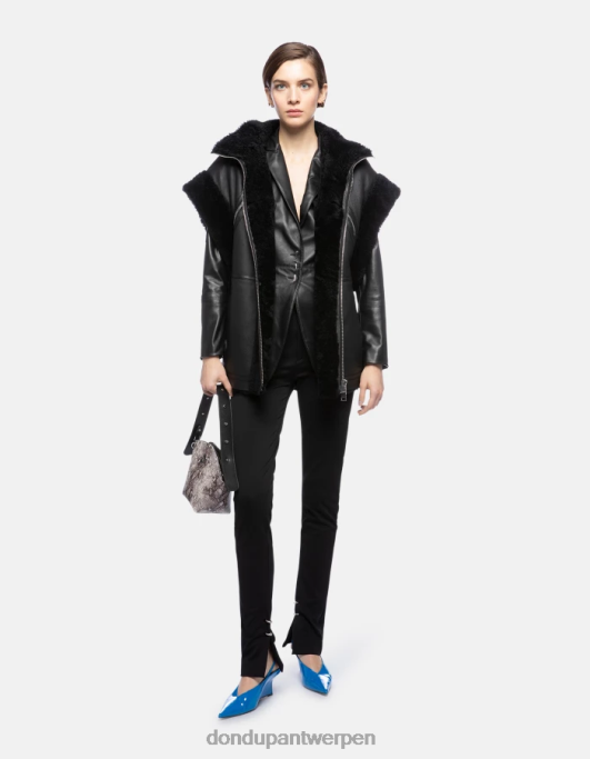 kleding DONDUP suzi super skinny jersey broek zwart vrouwen 4X00H124