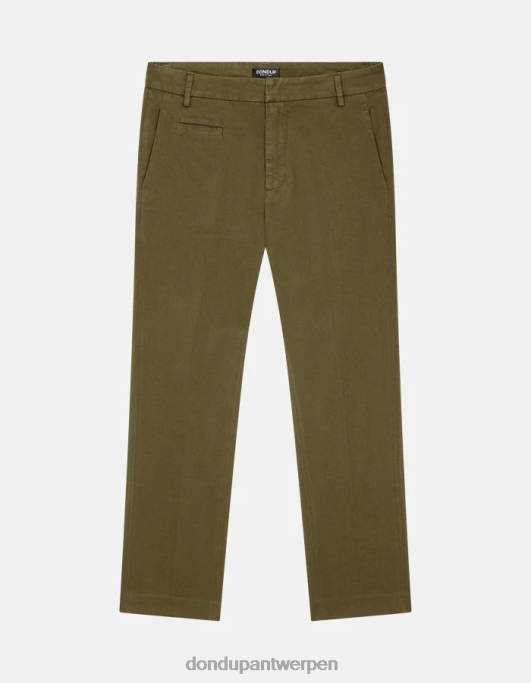 kleding DONDUP Ariel carrot-fit 27-inch katoenen broek leger groen vrouwen 4X00H167
