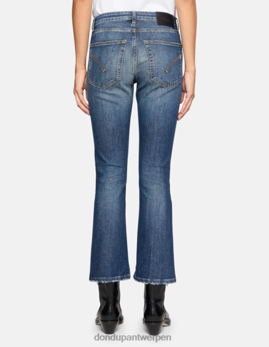 kleding DONDUP Mandy super skinny bootcut jeans van stretchdenim blauw vrouwen 4X00H56